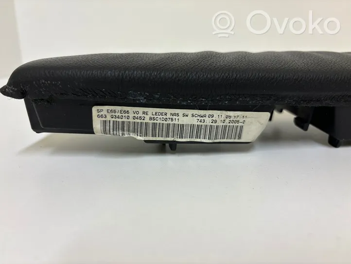 BMW 7 E65 E66 Rivestimento della maniglia interna per portiera anteriore 7024238