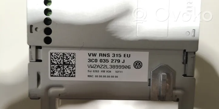 Volkswagen Tiguan Panel / Radioodtwarzacz CD/DVD/GPS 3C0035279J