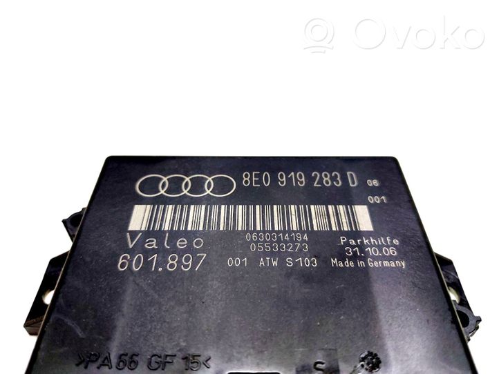 Audi A4 S4 B7 8E 8H Pysäköintitutkan (PCD) ohjainlaite/moduuli 8E0919283D