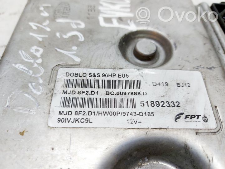 Fiat Doblo Calculateur moteur ECU 51892332
