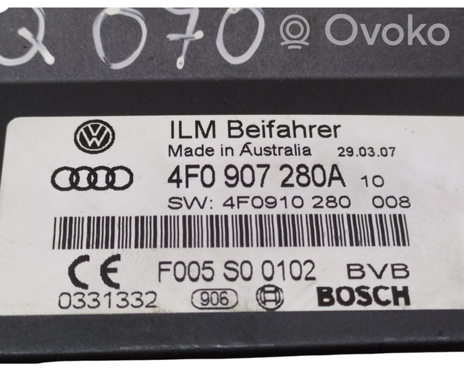 Audi A6 S6 C6 4F Maitinimo valdymo blokas 4F0907280A