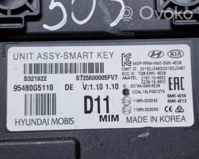 KIA Niro Module de contrôle sans clé Go 95480G5110