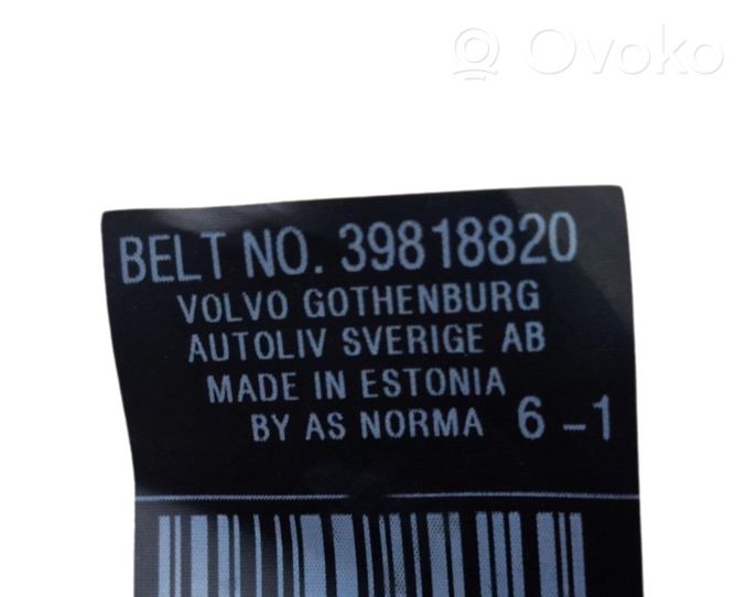 Volvo XC70 Ceinture de sécurité arrière 39818820