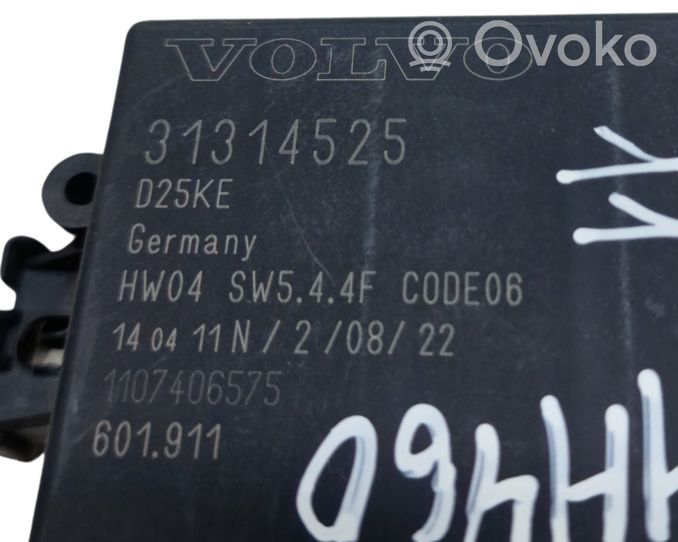 Volvo XC60 Parking PDC control unit/module 31314525