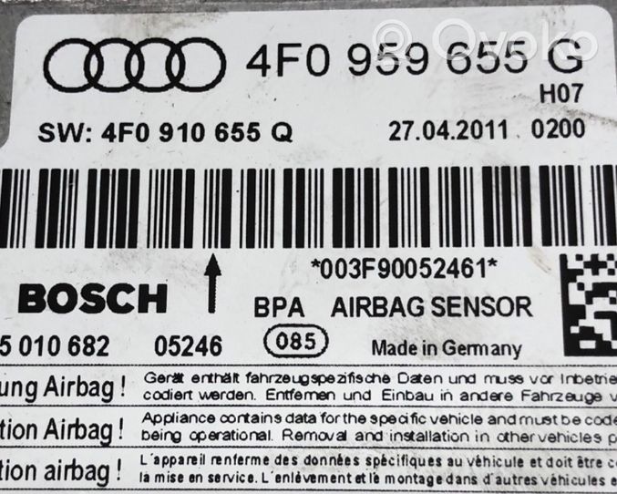 Audi A6 Allroad C6 Oro pagalvių valdymo blokas 4F0959655G