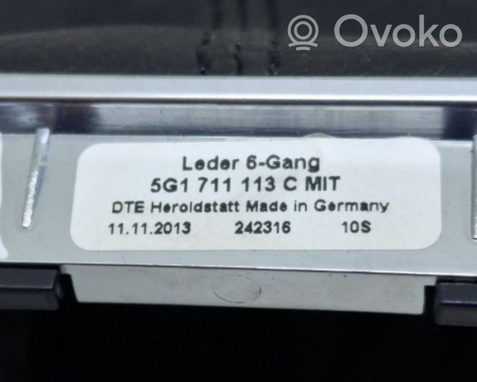 Volkswagen Golf VII Drążek / Pokrętło zmiany biegów 5G1711113C