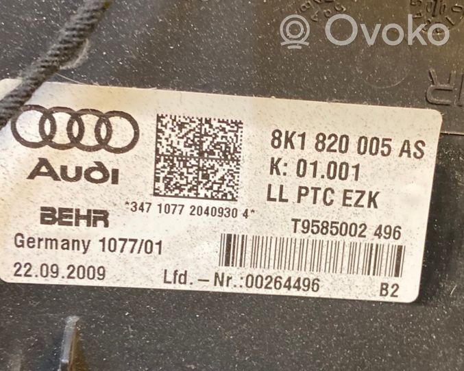 Audi Q5 SQ5 Sisälämmityksen ilmastoinnin korin kokoonpano 8K1820005AS