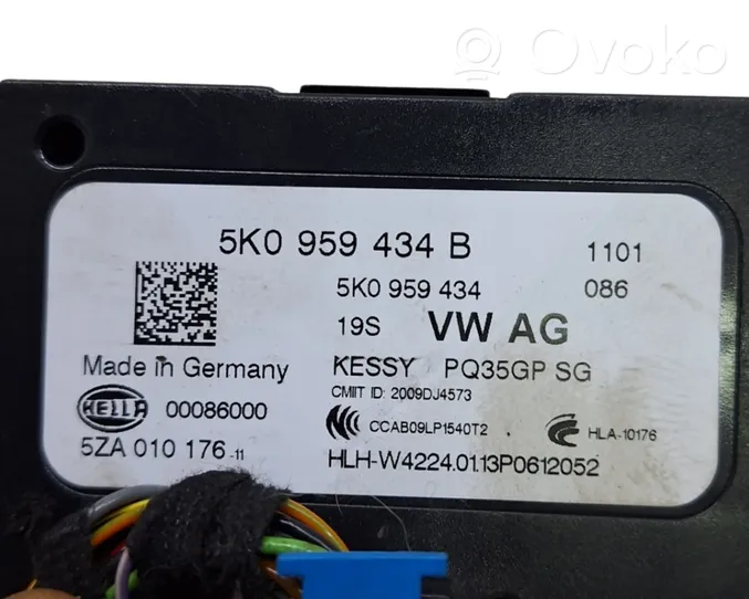 Volkswagen Jetta VI Beraktės sistemos KESSY (keyless) valdymo blokas/ modulis 5K0959434B