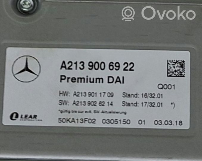 Mercedes-Benz CLS C257 Äänentoistojärjestelmäsarja A2058201202