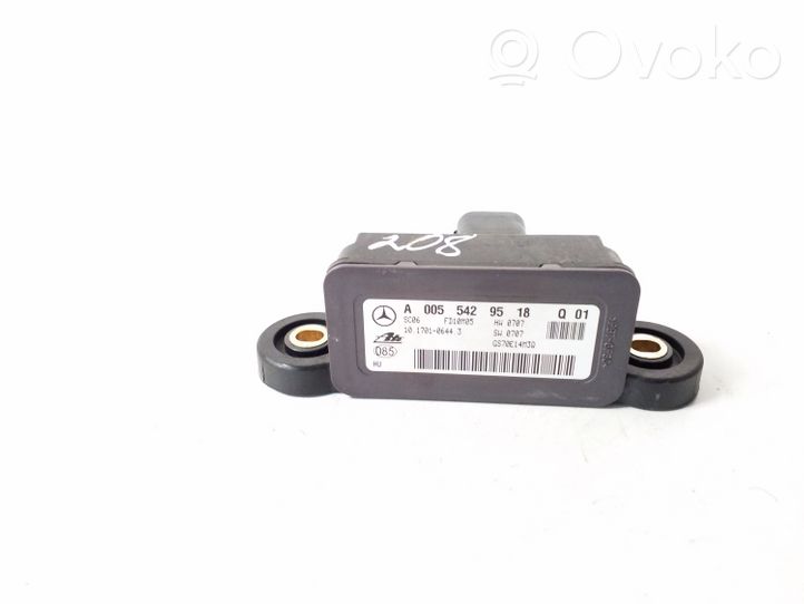 Mercedes-Benz S W221 ESP Drehratensensor Querbeschleunigungssensor A0055429518