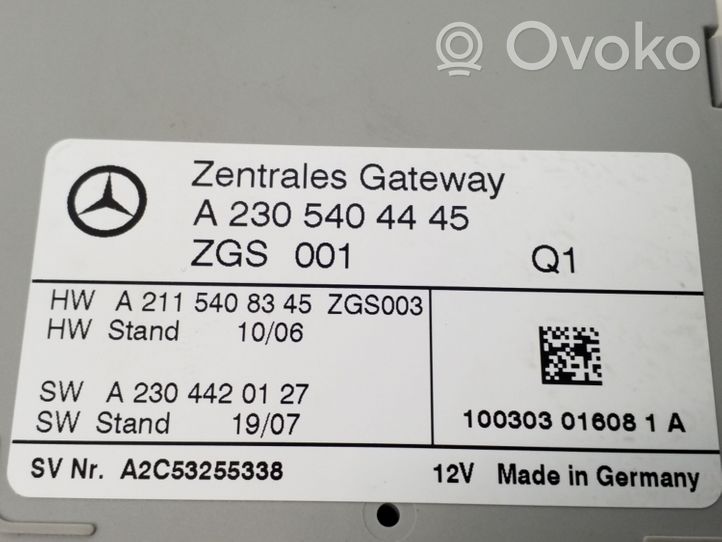 Mercedes-Benz SL R230 Muut ohjainlaitteet/moduulit A2305404445