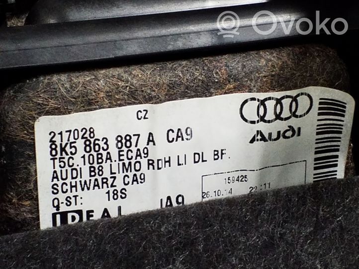 Audi A4 S4 B8 8K Tavaratilan sivuverhoilu 8K5863887A