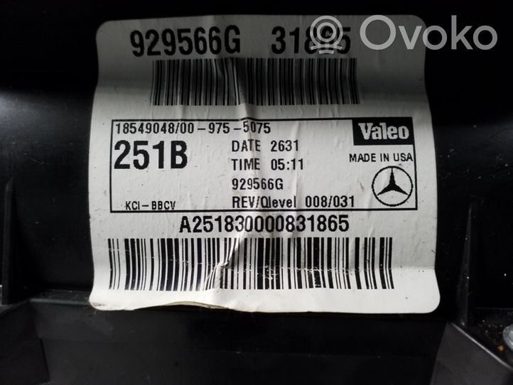 Mercedes-Benz R W251 Ilmastointilaitteen läpän käyttölaite/moottori (A/C) A2518300008