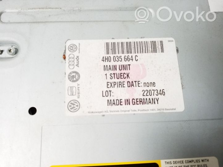 Audi A8 S8 D4 4H Panel / Radioodtwarzacz CD/DVD/GPS 4H0035664C