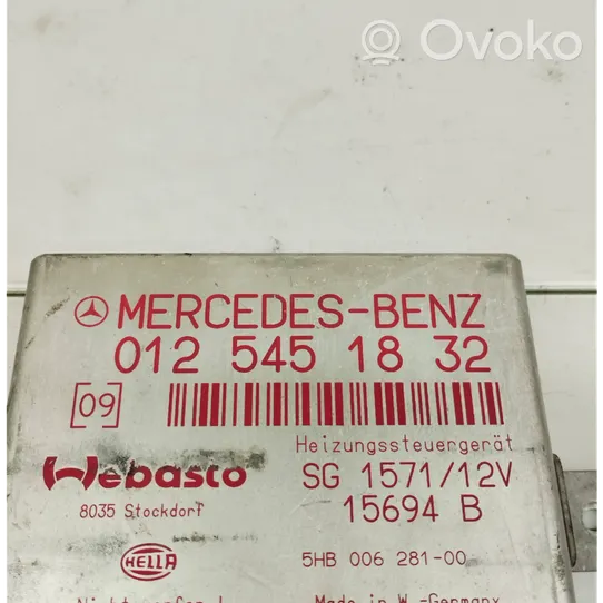 Mercedes-Benz S W140 Autonomās apsildes vadības bloks 0125451832