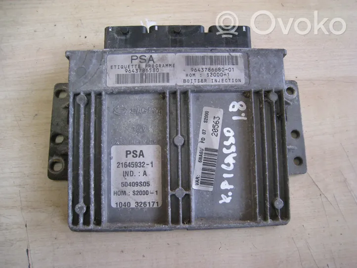 Citroen Xsara Picasso Kit calculateur ECU et verrouillage 9643786580