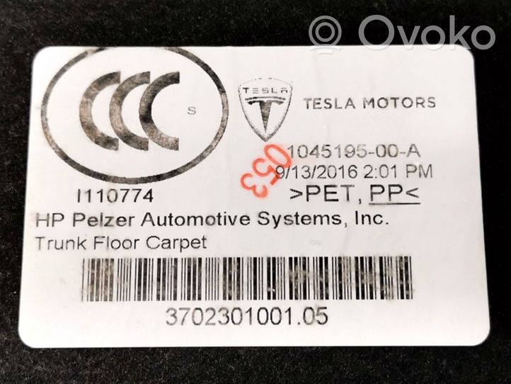 Tesla Model S Doublure de coffre arrière, tapis de sol 1045195-00-A