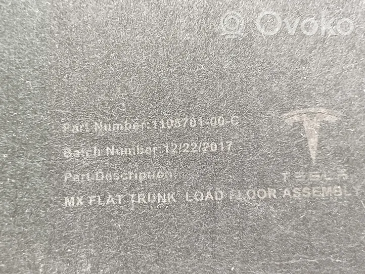 Tesla Model X Doublure de coffre arrière, tapis de sol 1108701-00-C