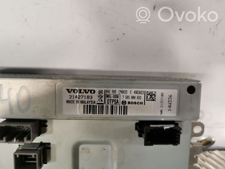 Volvo V40 Cross country Monitori/näyttö/pieni näyttö 7505800033