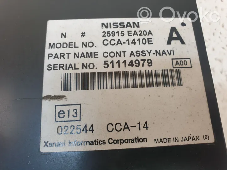 Nissan Pathfinder R51 Reproductor CD/DVD y unidad de navegación 25915EA20A