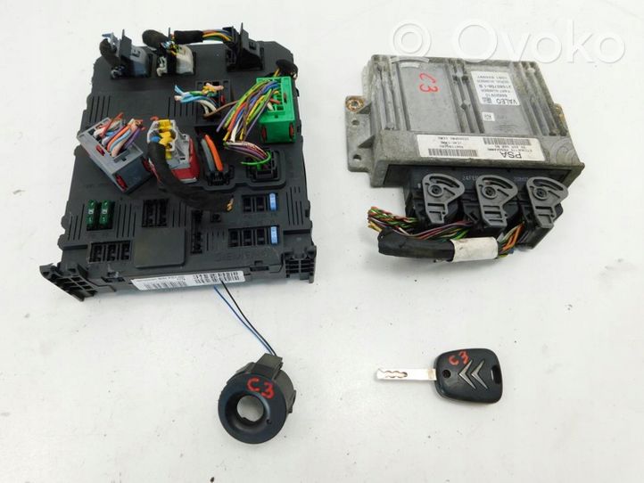 Citroen C3 Komputer / Sterownik ECU i komplet kluczy 9660946880