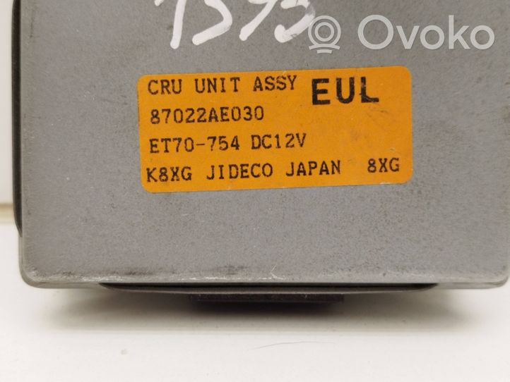 Subaru Legacy Unité de commande / module de régulateur de vitesse 87022AE030