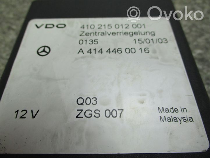 Mercedes-Benz Vaneo W414 Oven keskuslukituksen ohjausyksikön moduuli A4144460016