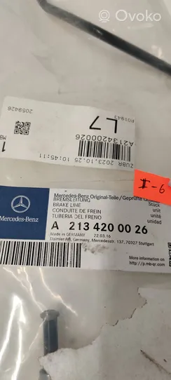 Mercedes-Benz E AMG W213 Stabdžių vamzdeliai/ žarnelės A2134200026