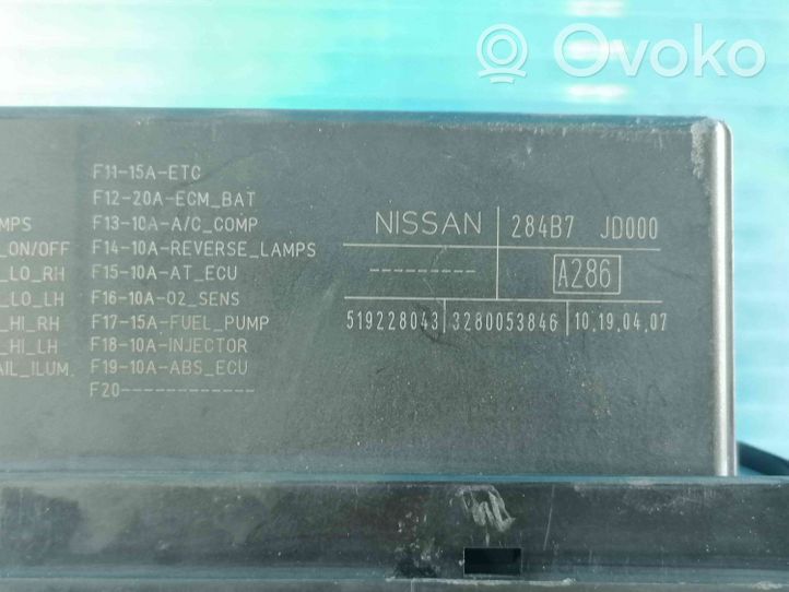 Nissan Qashqai Saugiklių blokas 284B7JD000