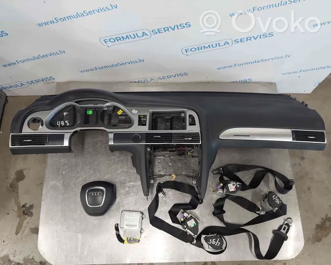 Audi A6 S6 C6 4F Oro pagalvių komplektas su panele 4F0857067A