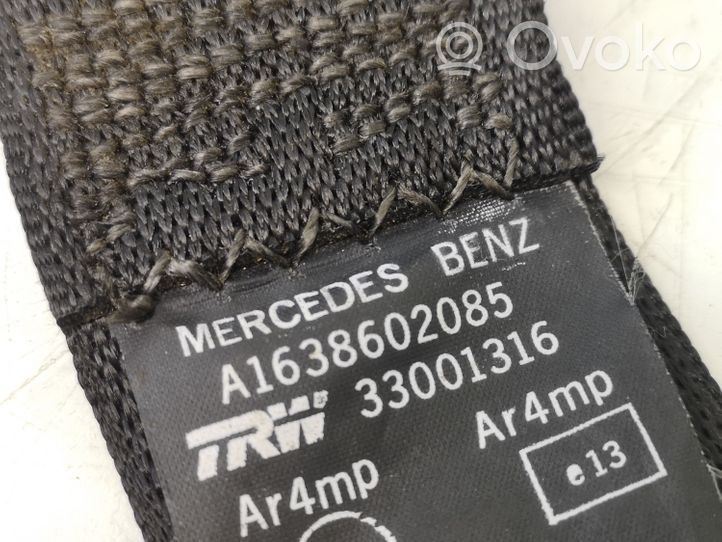 Mercedes-Benz ML W163 Cintura di sicurezza posteriore A1638602085