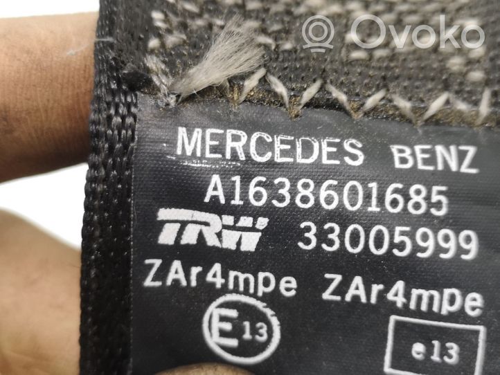 Mercedes-Benz ML W163 Saugos diržas priekinis A1638601685
