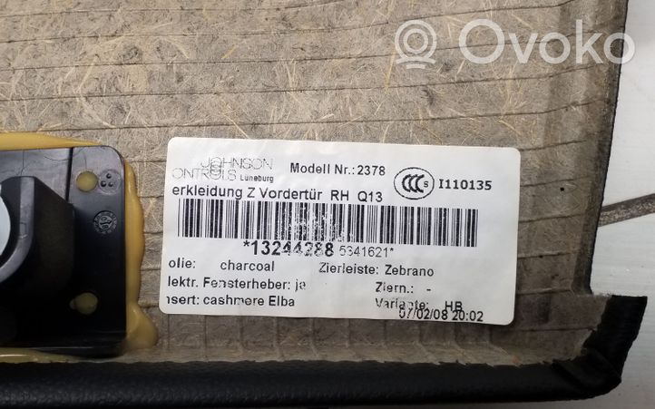 Opel Astra H Boczki / Poszycie drzwi przednich 13244288