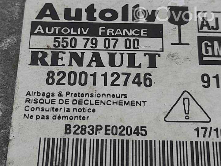 Renault Trafic II (X83) Turvatyynyn ohjainlaite/moduuli 8200112746