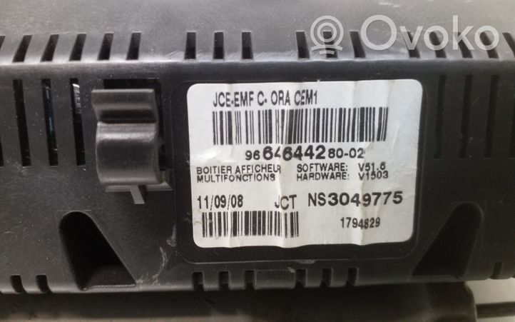 Peugeot 308 Monitori/näyttö/pieni näyttö 9664644280