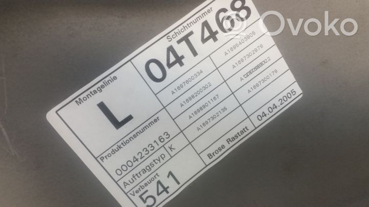 Mercedes-Benz A W169 Alzacristalli manuale della portiera posteriore A1697300179