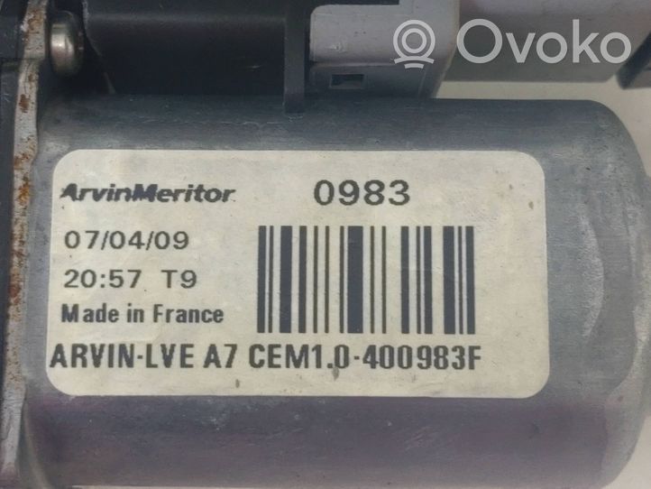 Fiat Scudo Mécanisme de lève-vitre avec moteur CEM10400983F