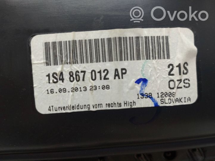 Volkswagen Up Apmušimas priekinių durų (obšifke) 1S4867012AP