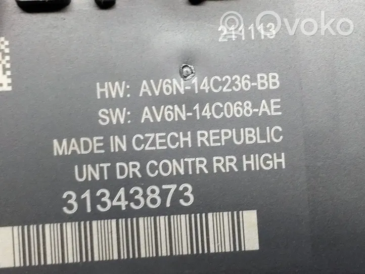 Volvo V60 Unité de commande module de porte 31343873