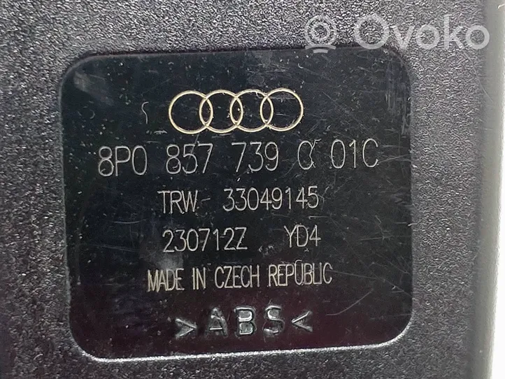 Audi A3 S3 A3 Sportback 8P Klamra tylnego pasa bezpieczeństwa 8P0857739C