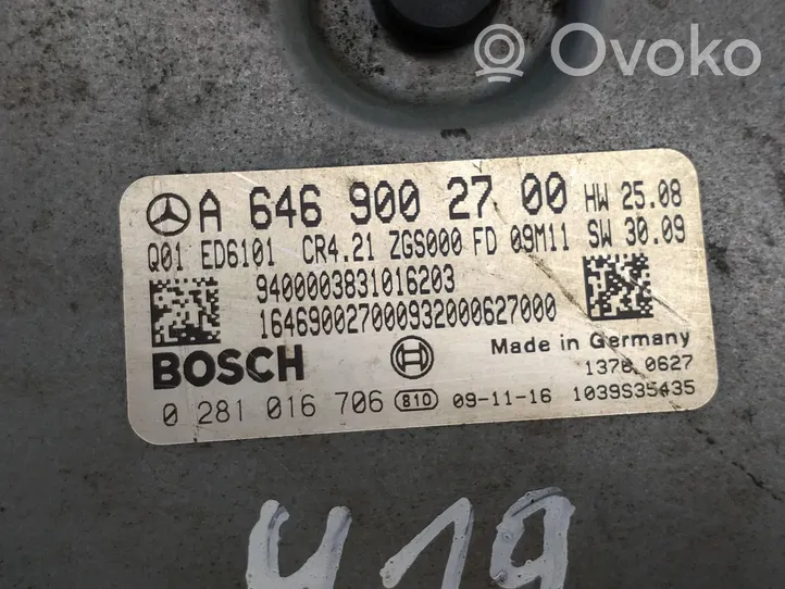 Mercedes-Benz Vito Viano W639 Calculateur moteur ECU A6469002700