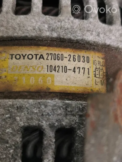Toyota RAV 4 (XA30) Generatore/alternatore 2706026030