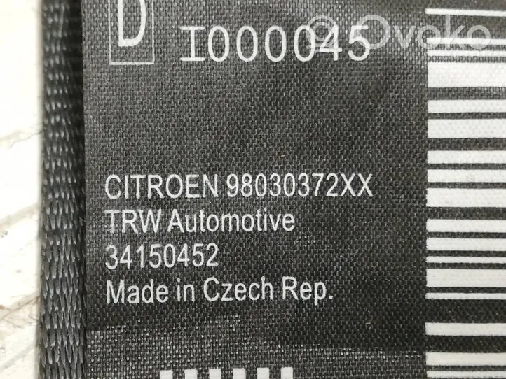 Citroen DS3 Etuistuimen turvavyö 98030372XX