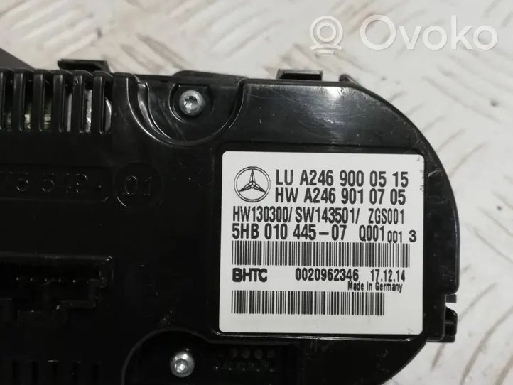 Mercedes-Benz B W246 W242 Oro kondicionieriaus/ klimato/ pečiuko valdymo blokas (salone) A2469000515