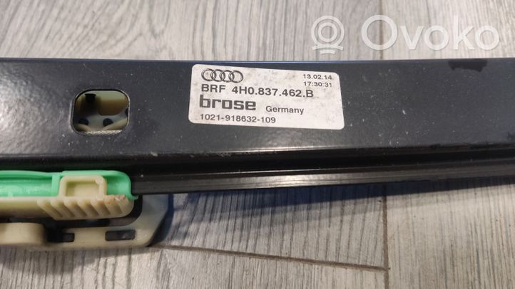 Audi A8 S8 D4 4H Front window lifting mechanism without motor 4H0837462B