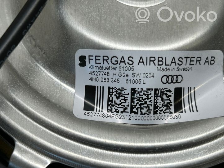 Audi A8 S8 D4 4H Ventola/ventilatore sedile 4H0963345