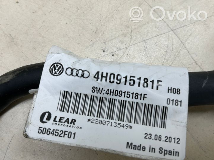 Audi A8 S8 D4 4H Minus / Klema / Przewód akumulatora 4H0915181F