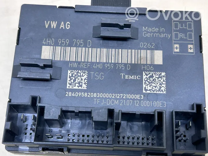 Audi A8 S8 D4 4H Unidad de control/módulo de la puerta 4H0959795D