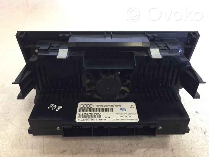 Audi A3 S3 8P Climate control unit 8P0820043D