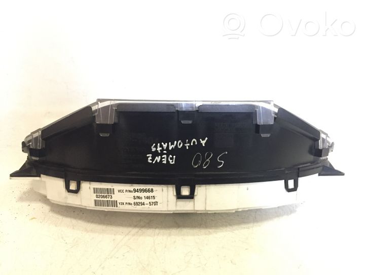 Volvo S80 Tachimetro (quadro strumenti) 9499668